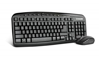 Kit Teclado y Mouse Inalámbrico VORAGO KM-303 Estándar, 103 teclas, Negro, 10 m, 1200 DPI