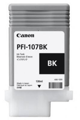 Tanque de tinta CANON PFI-107BK, Negro, Inyección de tinta