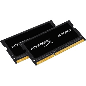 KINGSTON Memoria 16GB SoDIMM SDRAM (2x8GB) DDR3-1866/PC3-14900 HyperX Impact- CL11- 1.35V - No ECC - Sin búfer - 204 PIN-NEGRO