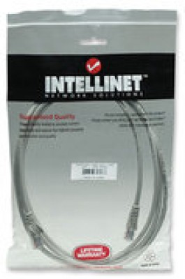 Cable de parcheo INTELLINET, 15 m, RJ-45, RJ-45, Macho/Macho, Gris