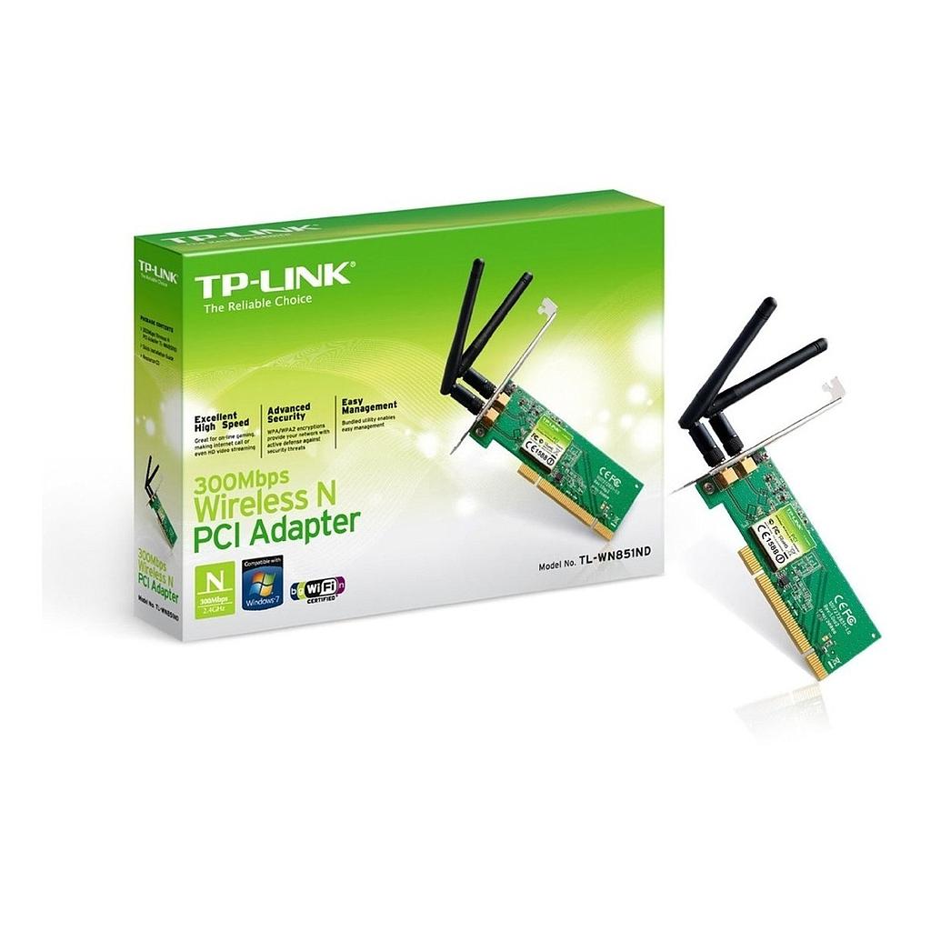 Tarjeta de Red Inalambrica PCI 300 Mbps TP-LINK TL-WN851ND