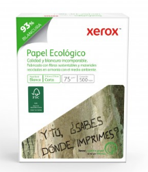 PAPEL ECOLOGICO CARTA 93% BLANCURA