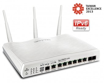 DRAYTEK VIGOR2860VNPLUS- RUTEADOR INALAMBRICO DE DOBLE BANDA/ ADSL/ 2 PUERTOS WAN/ 6 LAN GB/ 32 VPN/ VOIP 2