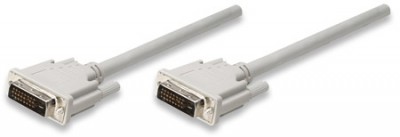 Cable DVI MANHATTAN, DVI-D, DVI-D, Macho/Macho, Beige