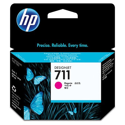 Cartucho HP 711, Magenta, Inyección de tinta, HP, Caja