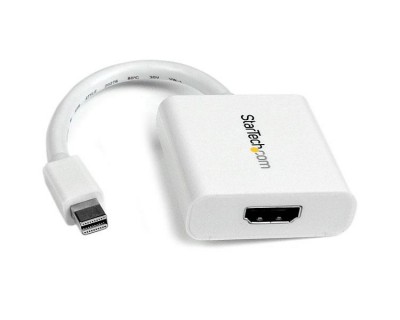 Convertidor Mini DisplayPort a HDMI StarTech.com MDP2HDW, 0,12 m, Mini DisplayPort, HDMI, Macho/hembra, Color blanco